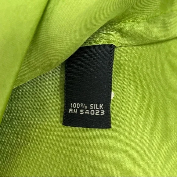 Banana Republic 100% Silk Tank Top Blouse Green Braided Straps Women Size Small - Picture 3 of 11